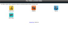 Tablet Screenshot of fourstateslivestocksales.com